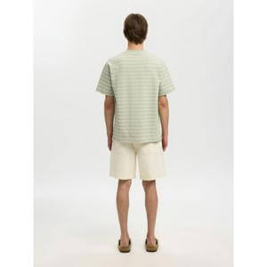 Selected Homme Eli Seersucker Short Sleeve O-Neck Tee